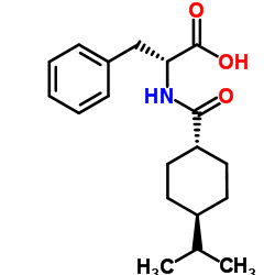 N-(Trans-4-Isopropylcyclohexylcarbonyl)-D-Phenyl Alanine结构式