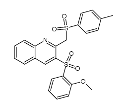 3-(2-methoxy-benzenesulfonyl)-2-(toluene-4-sulfonylmethyl)-quinoline结构式