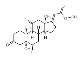 5a-Pregn-17(20)-en-21-oic acid, 6b-fluoro-5-hydroxy-3,11-dioxo-,methyl ester (6CI,7CI,8CI) Structure