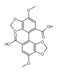 dimethyl-4,4'-dimethoxy-5,6,5',6'-dimethylenedioxybiphenyl-2,2'-dicarboxylic acid结构式