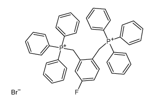 1,2-bis<(triphenylphosphonio)methyl>-4-fluorobenzene dibromide Structure