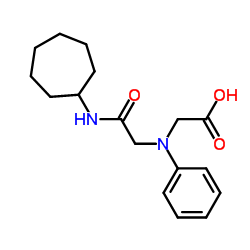 {[2-(Cycloheptylamino)-2-oxoethyl](phenyl)amino}acetic acid Structure