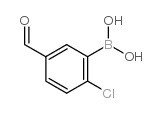 2-氯-5-甲酰基苯基硼酸结构式