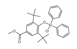 methyl 3,5-di-tert-butyl-4-((chlorodiphenylsilyl)oxy)benzoate Structure