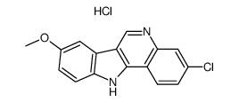 3-chloro-8-methoxy-11H-indolo<3,2-c>quinoline hydrochloride结构式