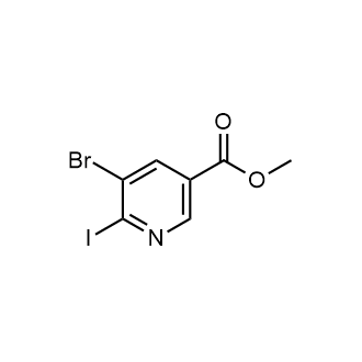 Methyl 5-bromo-6-iodonicotinate structure