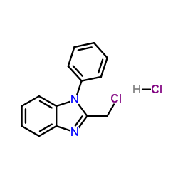 2-(Chloromethyl)-1-phenyl-1H-benzimidazole hydrochloride (1:1) Structure