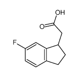 2-(6-Fluoro-2,3-dihydro-1H-inden-1-yl)acetic acid Structure