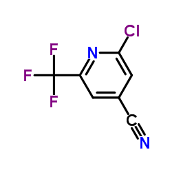 2-Chloro-6-(trifluoromethyl)-4-pyridinecarbonitrile structure