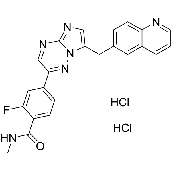 2-Fluoro-N-methyl-4-[7-[(quinolin-6-yl)methyl]imidazo[1,2-b]-[1,2,4]triazin-2-yl]benzamide Dihydrochloride picture