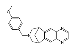 8-(4-methoxybenzyl)-7,8,9,10-tetrahydro-6H-6,10-methanoazepino[4,5-g]quinoxaline结构式