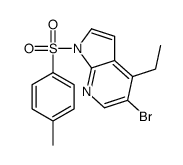 5-bromo-4-ethyl-1-(p-tolylsulfonyl)pyrrolo[2,3-b]pyridine结构式