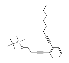 dimethyl-t-butylsilyl 4-[2-(oct-1-ynyl)phenyl]but-3-ynyl ether结构式