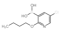 2-丁氧基-5-氯吡啶-3-硼酸结构式