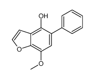 7-methoxy-5-phenyl-1-benzofuran-4-ol结构式