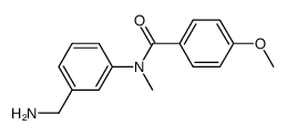 N-(3-aminomethyl-phenyl)-4-methoxy-N-methyl-benzamide Structure