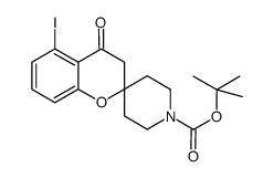 tert-butyl 5-iodo-4-oxo-3,4-dihydro-1'H-spiro[chromene-2,4'-piperidine]-1'-carboxylate Structure