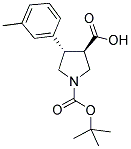 BOC-(TRANS)-4-(3-METHYL-PHENYL)-PYRROLIDINE-3-CARBOXYLIC ACID结构式