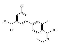 3-chloro-5-[4-(ethylcarbamoyl)-3-fluorophenyl]benzoic acid结构式