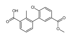 3-(2-chloro-5-methoxycarbonylphenyl)-2-methylbenzoic acid结构式