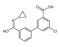 3-chloro-5-[3-(cyclopropylcarbamoyl)phenyl]benzoic acid结构式