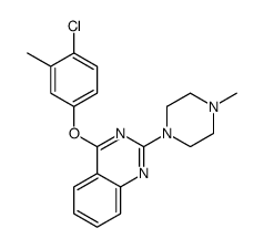 4-(4-chloro-3-methylphenoxy)-2-(4-methylpiperazin-1-yl)quinazoline结构式