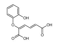 2-(2-hydroxyphenoxy)hexa-2,4-dienedioic acid Structure