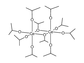 (Ce(IV))2(μ-isopropoxide)8(isopropanol)2 Structure