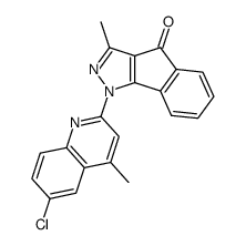 1-(6-Chloro-4-methyl-quinolin-2-yl)-3-methyl-1H-indeno[1,2-c]pyrazol-4-one Structure
