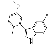 5-fluoro-3-(5-methoxy-2-methylphenyl)-1H-indole结构式