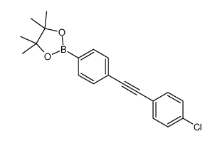 2-[4-(4-氯-苯基乙炔基)-苯基]-4,4,5,5-四甲基-[1,3,2]二氧杂硼烷结构式