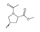 N-acetyl-4(R)-fluoro-L-proline methyl ester Structure