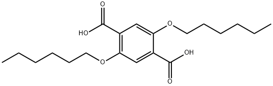1,4-Benzenedicarboxylic acid, 2,5-bis(hexyloxy)- Structure