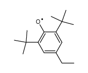 4-Aethyl-2,6-di-tert-butyl-phenoxyl-Radikal结构式
