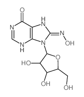 9-[3,4-dihydroxy-5-(hydroxymethyl)oxolan-2-yl]-8-(hydroxyamino)-3H-purin-6-one结构式