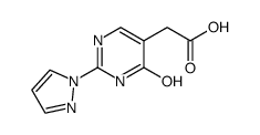 2-(4-hydroxy-2-(1H-pyrazol-1-yl)pyrimidin-5-yl)acetic acid结构式