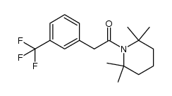 1-(2,2,6,6-tetramethylpiperidin-1-yl)-2-(3-(trifluoromethyl)phenyl)ethanone结构式