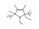 1,2,5-triethyl-3,4-dimethyl-2,5-bis(trimethylstannyl)-3-borolene Structure