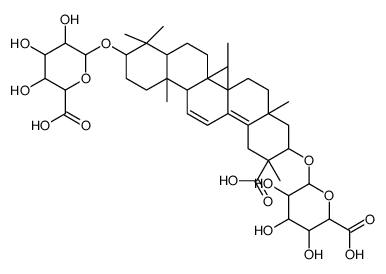 6-[[11-carboxy-10-(6-carboxy-3,4,5-trihydroxyoxan-2-yl)oxy-4,4,6a,6b,8a,11,14b-heptamethyl-1,2,3,4a,5,6,7,8,9,10,12,14a-dodecahydropicen-3-yl]oxy]-3,4,5-trihydroxyoxane-2-carboxylic acid结构式