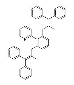 2-[2,6-bis-(2-methyl-3,3-diphenylallyl)phenyl]pyridine结构式