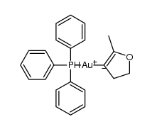 (2-methyl-4,5-dihydrofuran-3-yl)(triphenyl-l5-phosphanyl)gold Structure