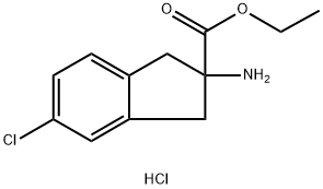 2-Amino-5-chloro-indan-2-carboxylic acid ethyl ester hydrochloride Structure