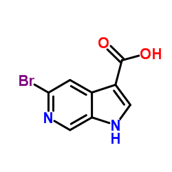 5-Bromo-1H-pyrrolo[2,3-c]pyridine-3-carboxylic acid结构式