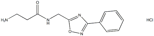 3-Amino-N-((3-phenyl-1,2,4-oxadiazol-5-yl)methyl)propanamide hydrochloride Structure
