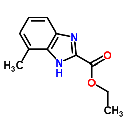 Ethyl 4-methyl-1H-benzimidazole-2-carboxylate结构式