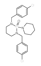 1,3,2-Diazaphosphorine,1,3-bis[(4-chlorophenyl)methyl]hexahydro-2-(1-piperidinyl)-, 2-oxide picture