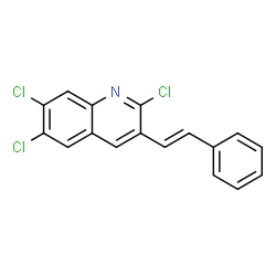 2,6,7,-Trichloro-3-styryl-quinoaline structure