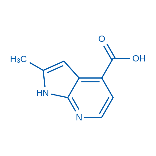 2-Methyl-1H-pyrrolo[2,3-b]pyridine-4-carboxylic acid structure