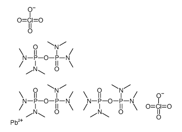 N-[bis(dimethylamino)phosphoryloxy-(dimethylamino)phosphoryl]-N-methylmethanamine,lead(2+),diperchlorate Structure
