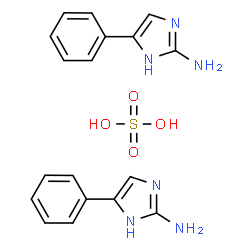 4-苯基-1H-咪唑-2-胺半硫酸盐结构式
